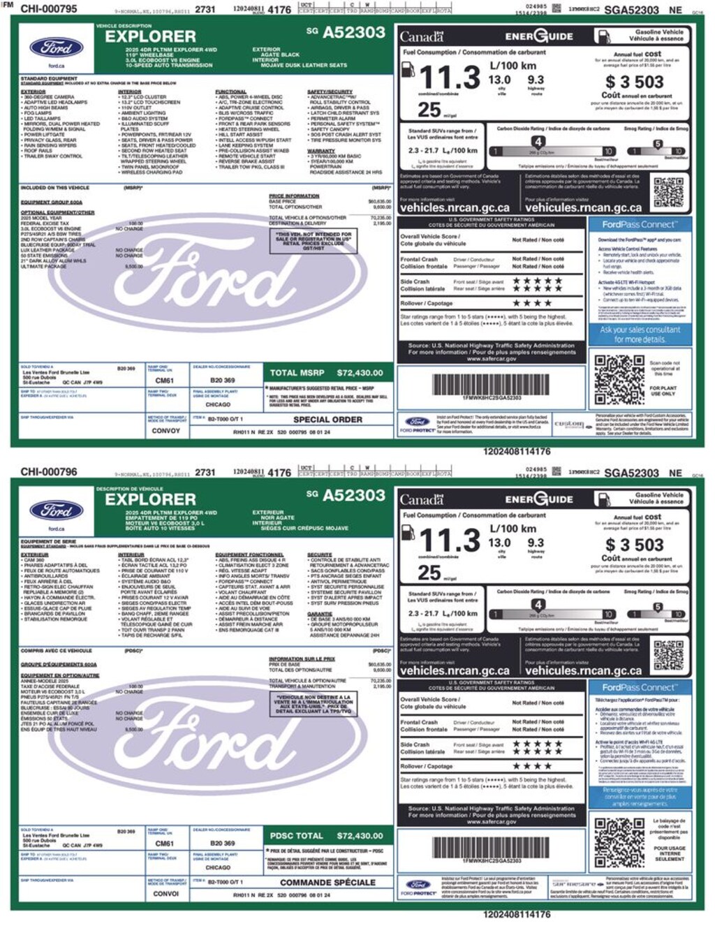 Used 2025 Ford Explorer Platinum SUV