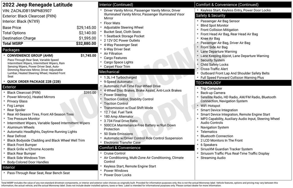 Used 2022 Jeep Renegade Latitude SUV