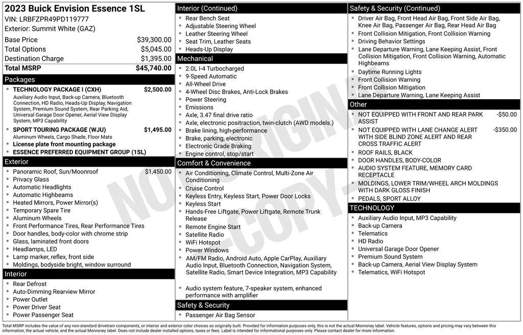 Used 2023 Buick Envision Essence SUV