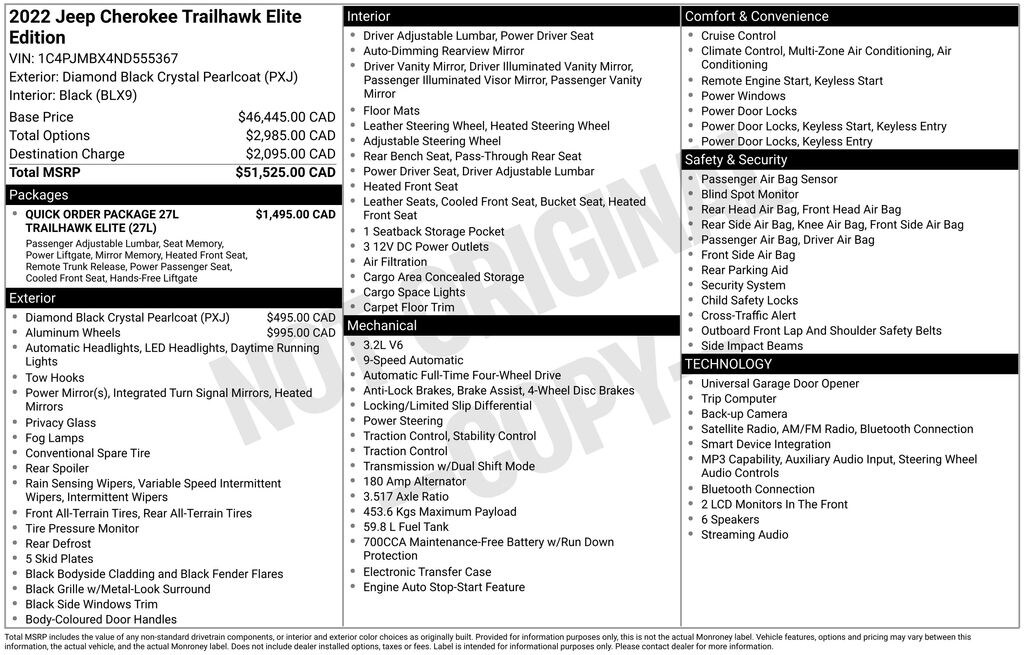 Used 2022 Jeep Cherokee Trailhawk SUV