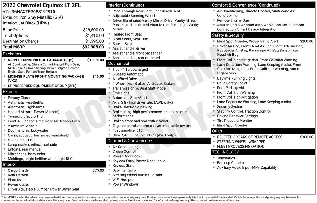 Used 2023 Chevrolet Equinox LT w/2FL SUV