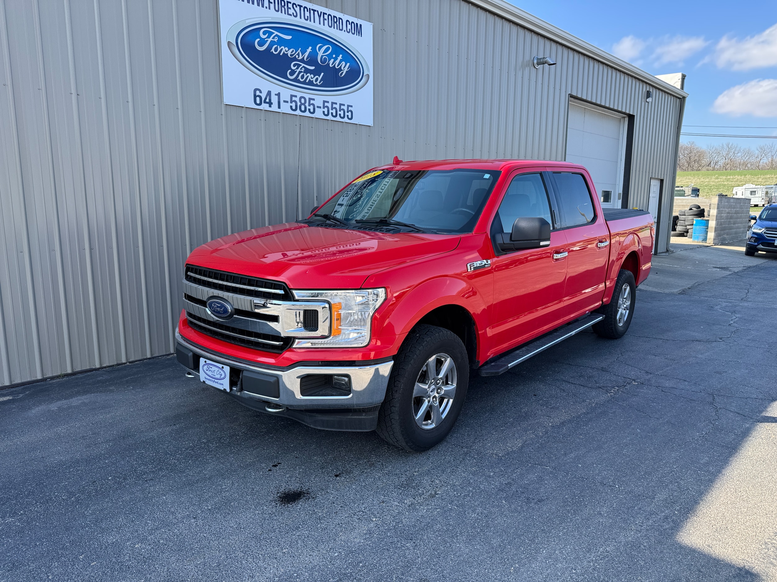 Used 2018 Ford F-150 XLT with VIN 1FTEW1E53JKC91775 for sale in Forest City, IA