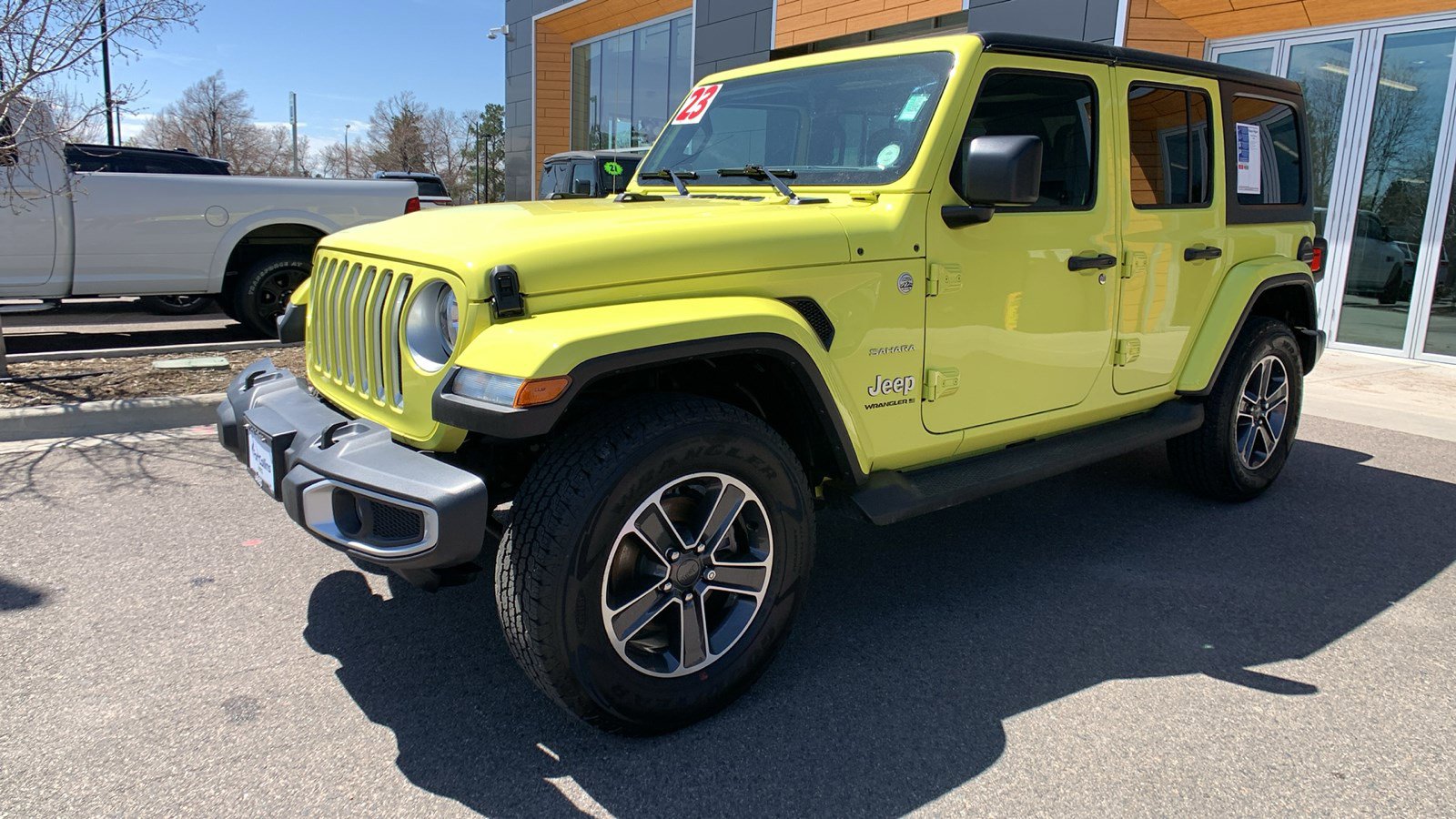 Used 2023 Jeep Wrangler 4-Door Sahara with VIN 1C4HJXEG0PW619381 for sale in Fort Collins, CO