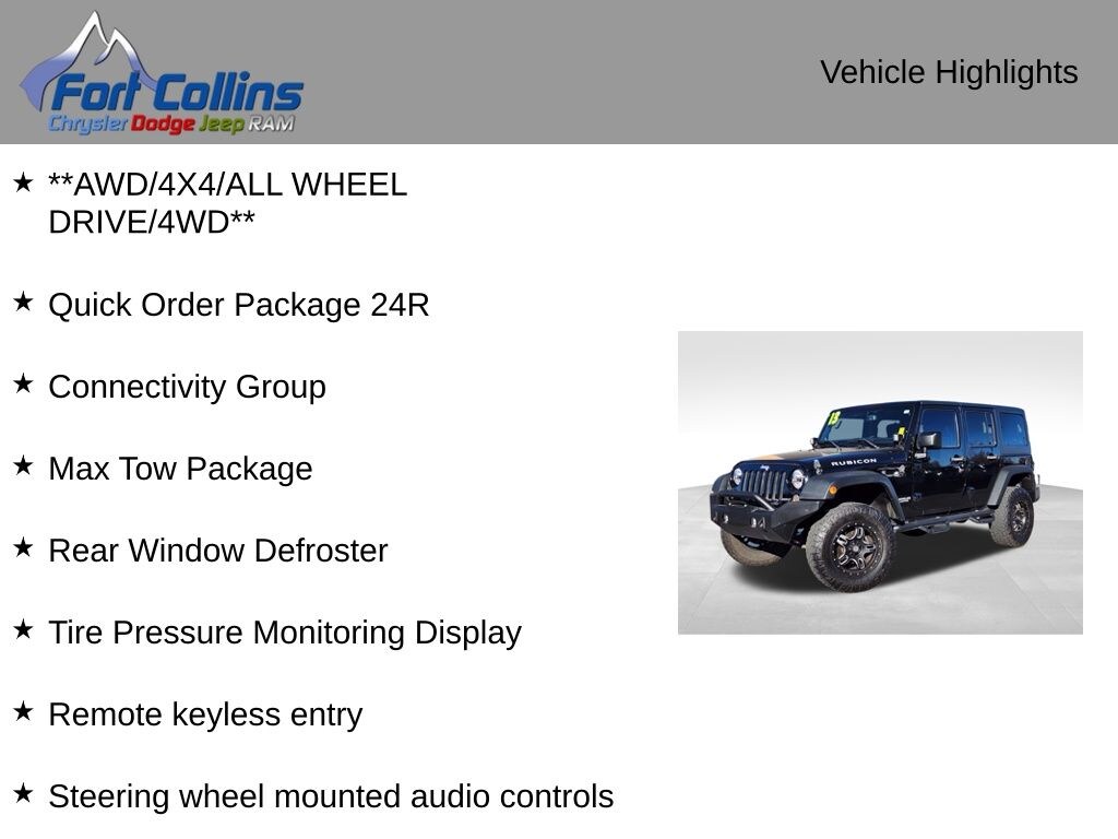 Used 2013 Jeep Wrangler Unlimited Rubicon SUV