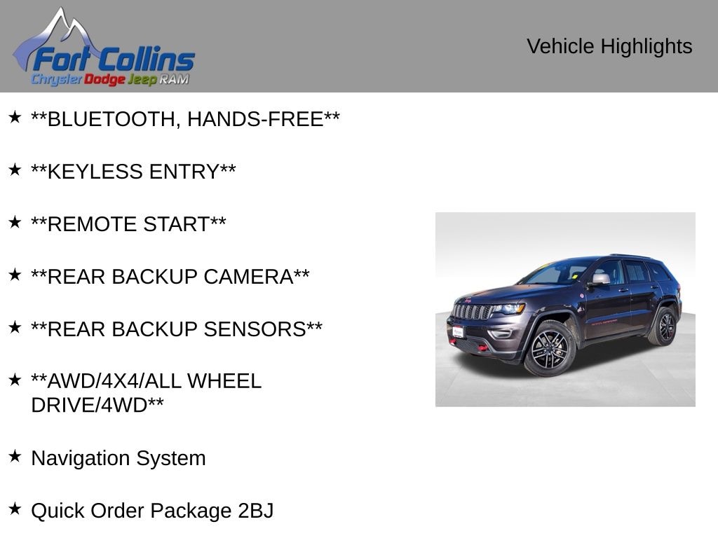 Used 2019 Jeep Grand Cherokee Trailhawk SUV