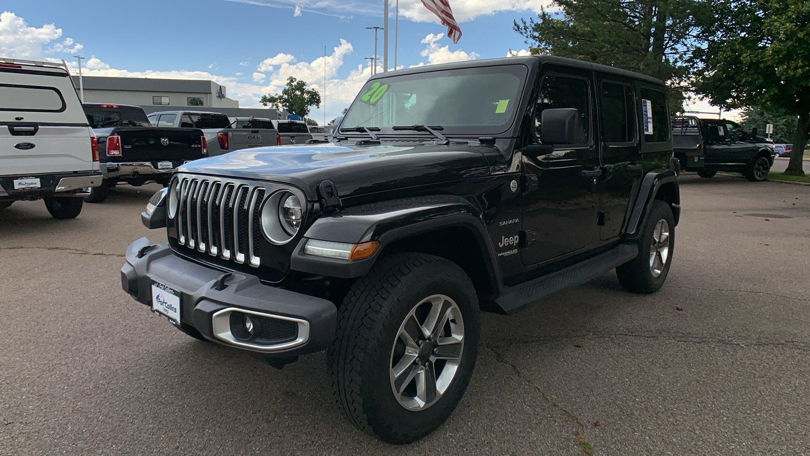 Used 2020 Jeep Wrangler Unlimited Sahara with VIN 1C4HJXEN4LW310134 for sale in Fort Collins, CO