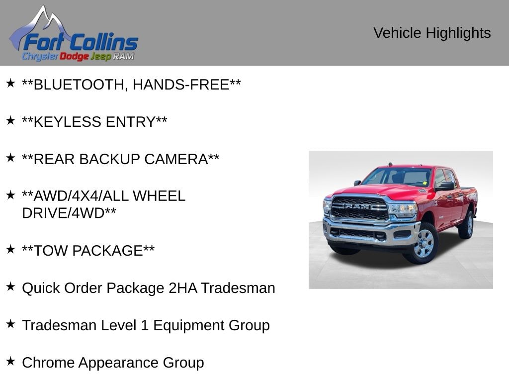 Used 2019 Ram 2500 Tradesman Truck Crew Cab