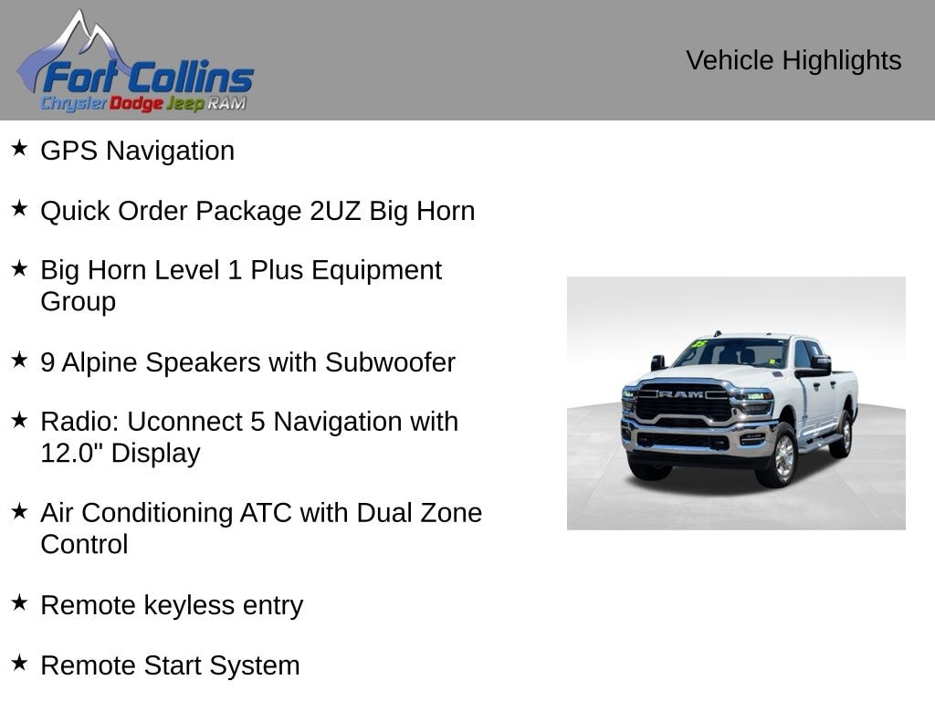 Used 2026 Ram 2500 Big Horn Truck Crew Cab