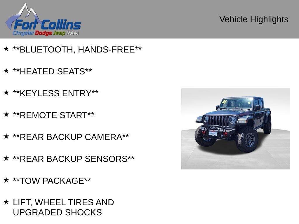 Used 2021 Jeep Gladiator Rubicon Truck Crew Cab