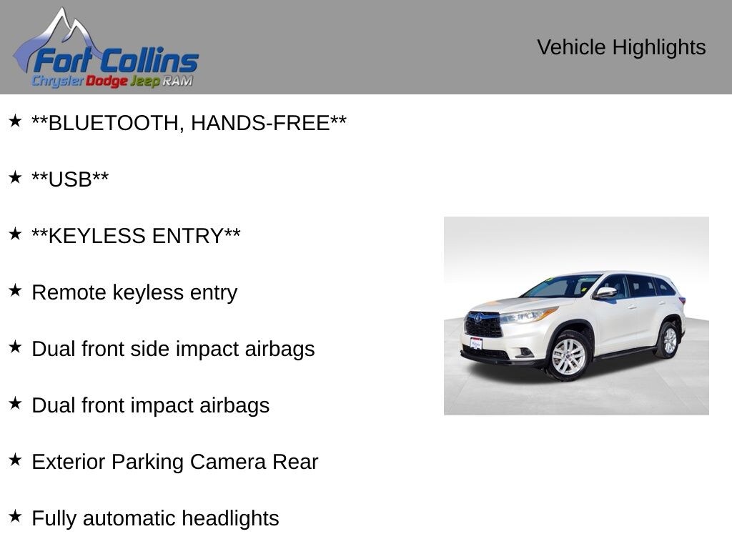 Used 2016 Toyota Highlander LE SUV