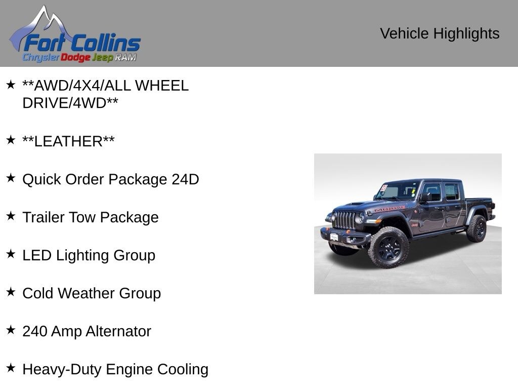 Used 2021 Jeep Gladiator Mojave Truck