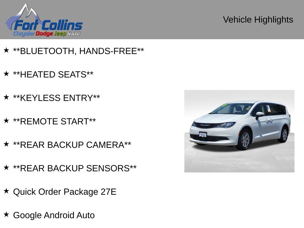 Used 2023 Chrysler Voyager LX Minivan/Van