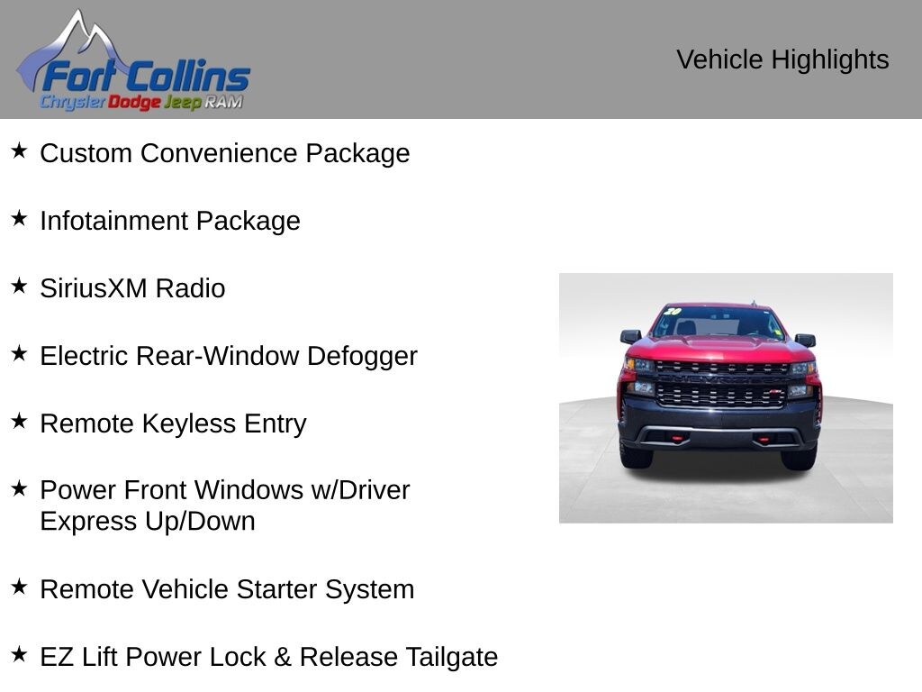 Used 2020 Chevrolet Silverado 1500 Custom Trail Boss Truck