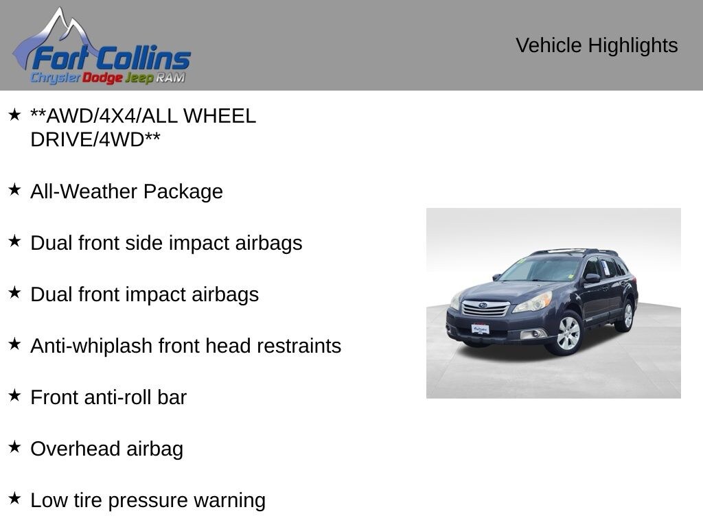 Used 2011 Subaru Outback 2.5i Premium SUV