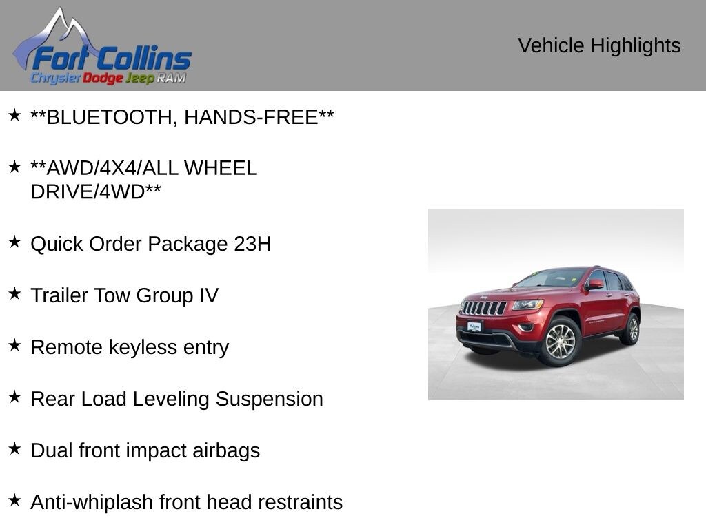 Used 2014 Jeep Grand Cherokee Limited SUV