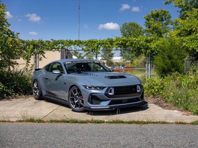 Ford Mustang RTR Spec 3 Parked in Front of a Fence