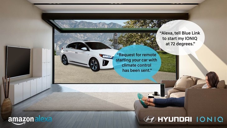 Hyundai adds Amazon Alexa connectivity Alexa dialog for Hyundai IONIQ