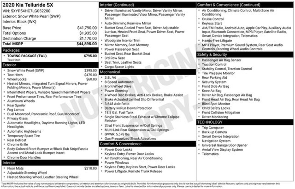 Used 2020 Kia Telluride SX SUV