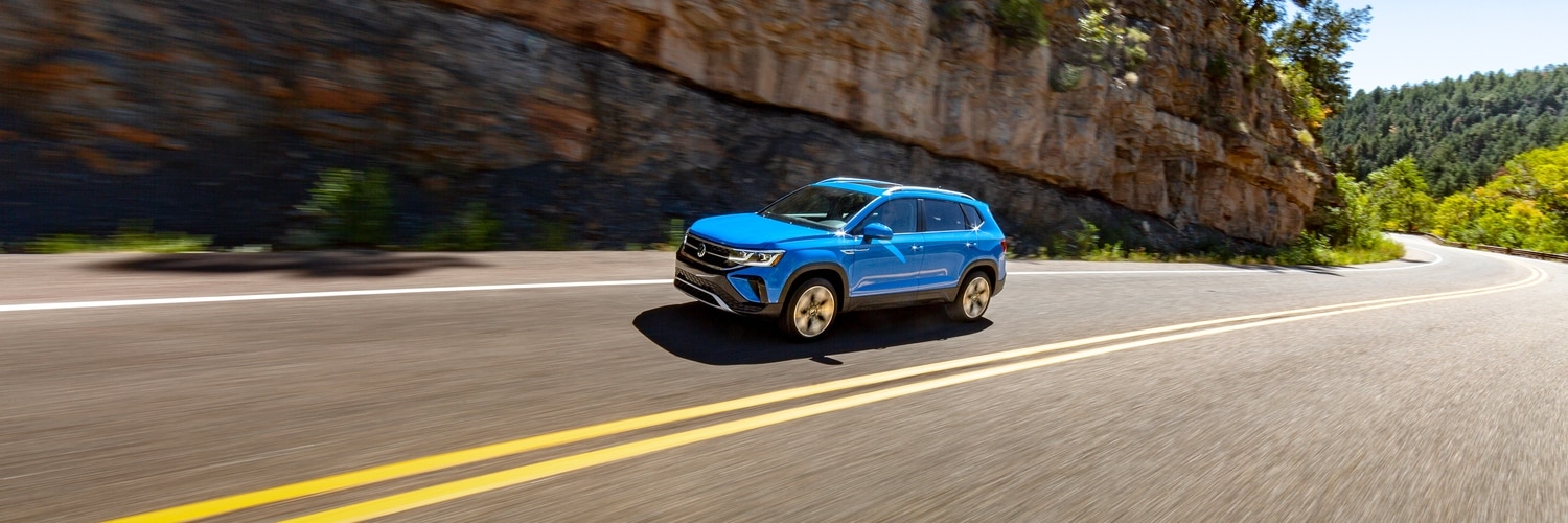  Blue 2024 VW Taos exterior
