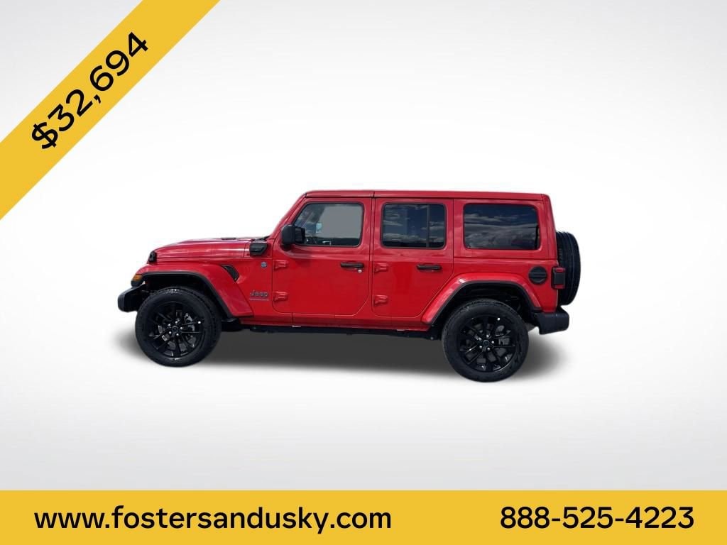 Used 2025 Jeep Wrangler 4xe Sahara 4XE with VIN 1C4RJXP66SW599803 for sale in Sandusky, OH
