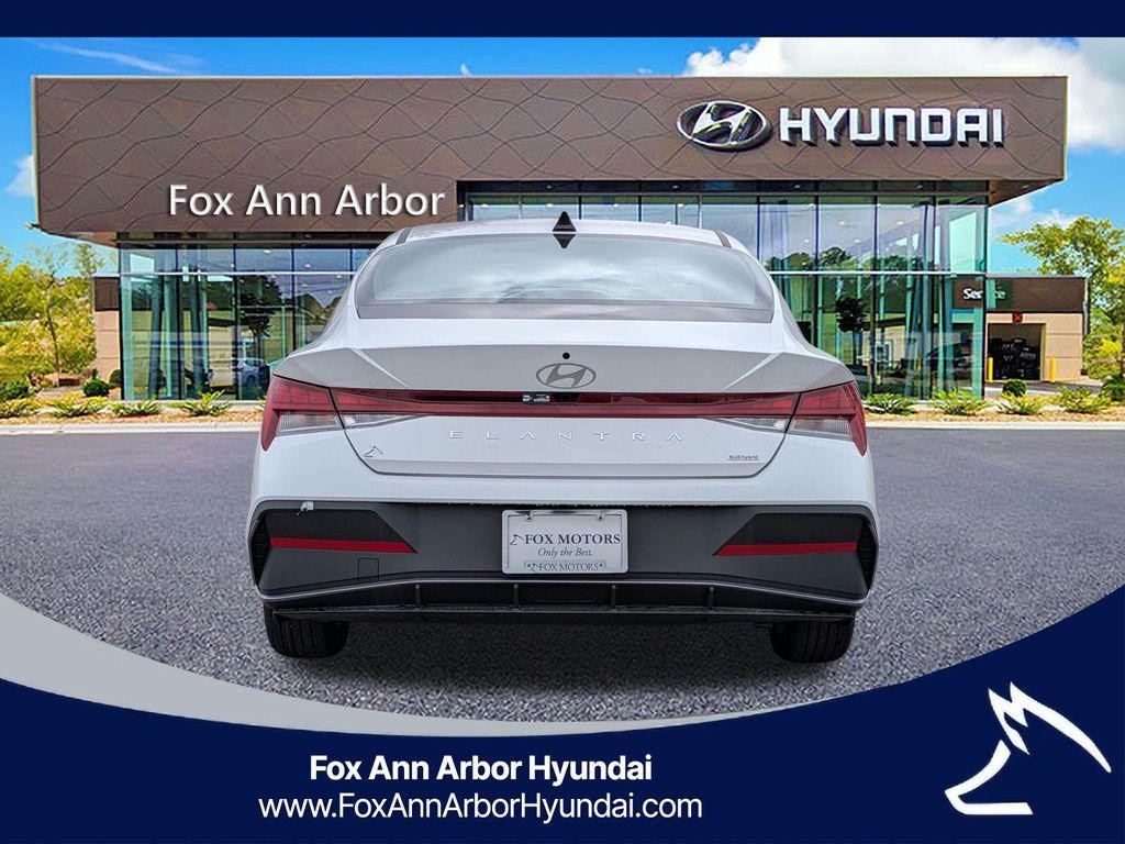 New 2026 Hyundai Elantra Hybrid Blue Sedan
