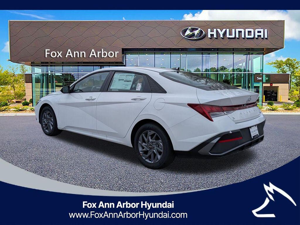 New 2026 Hyundai Elantra Hybrid Blue Sedan
