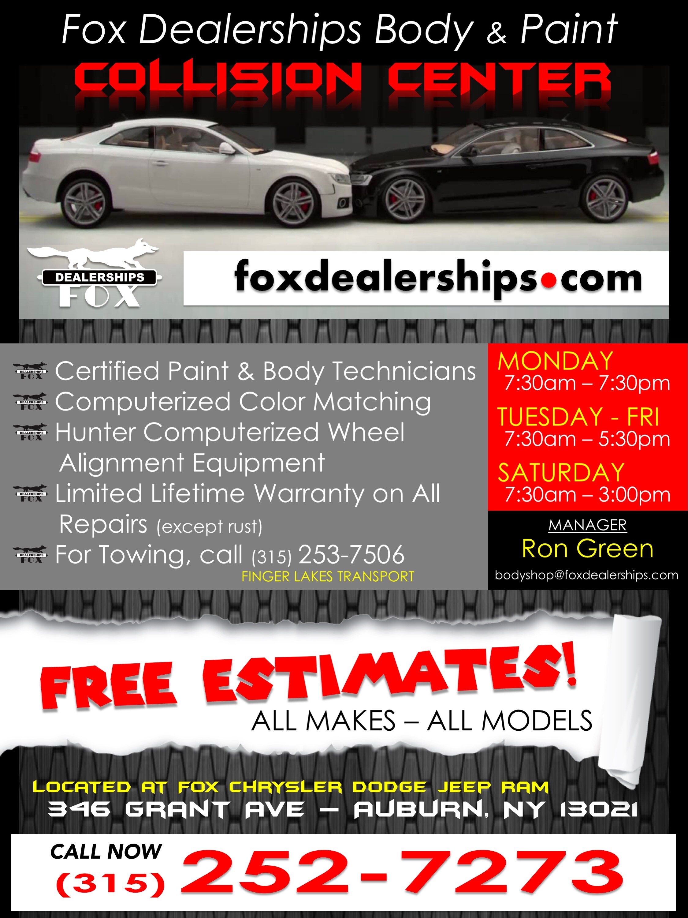 Fox Collision Center | Fox Chrysler Dodge Jeep Ram
