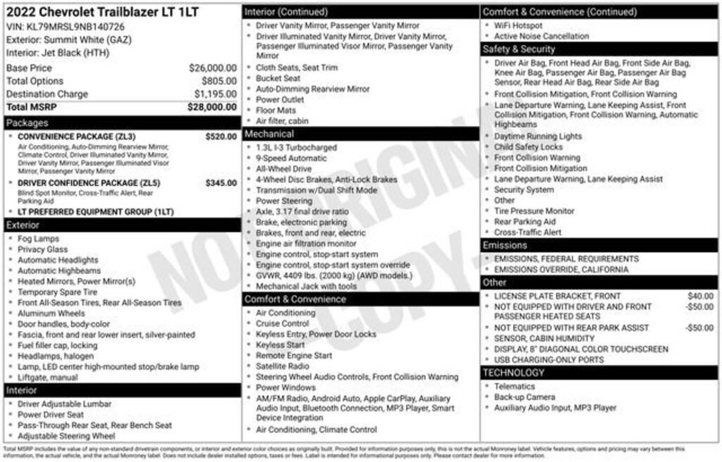 Used 2022 Chevrolet Trailblazer LT SUV