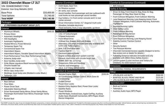 2022 Chevrolet Blazer 2LT