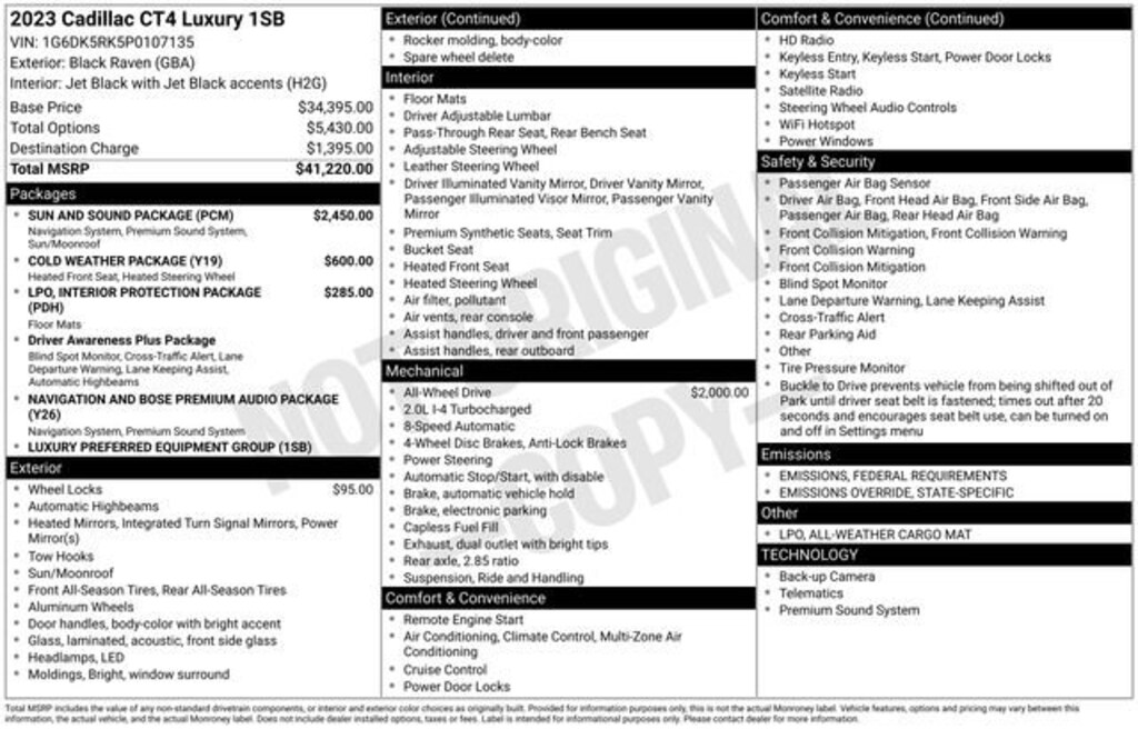 Used 2023 CADILLAC CT4 Luxury Car
