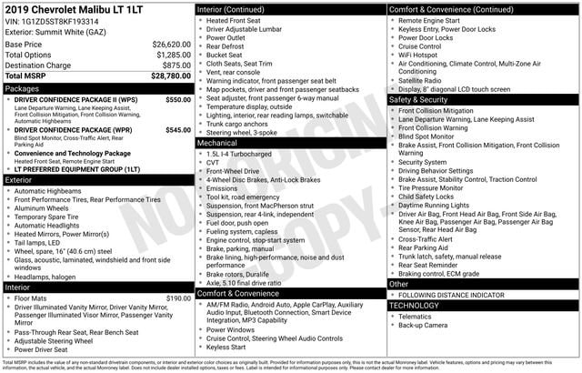 2019 Chevrolet Malibu 1LT - Photo 35