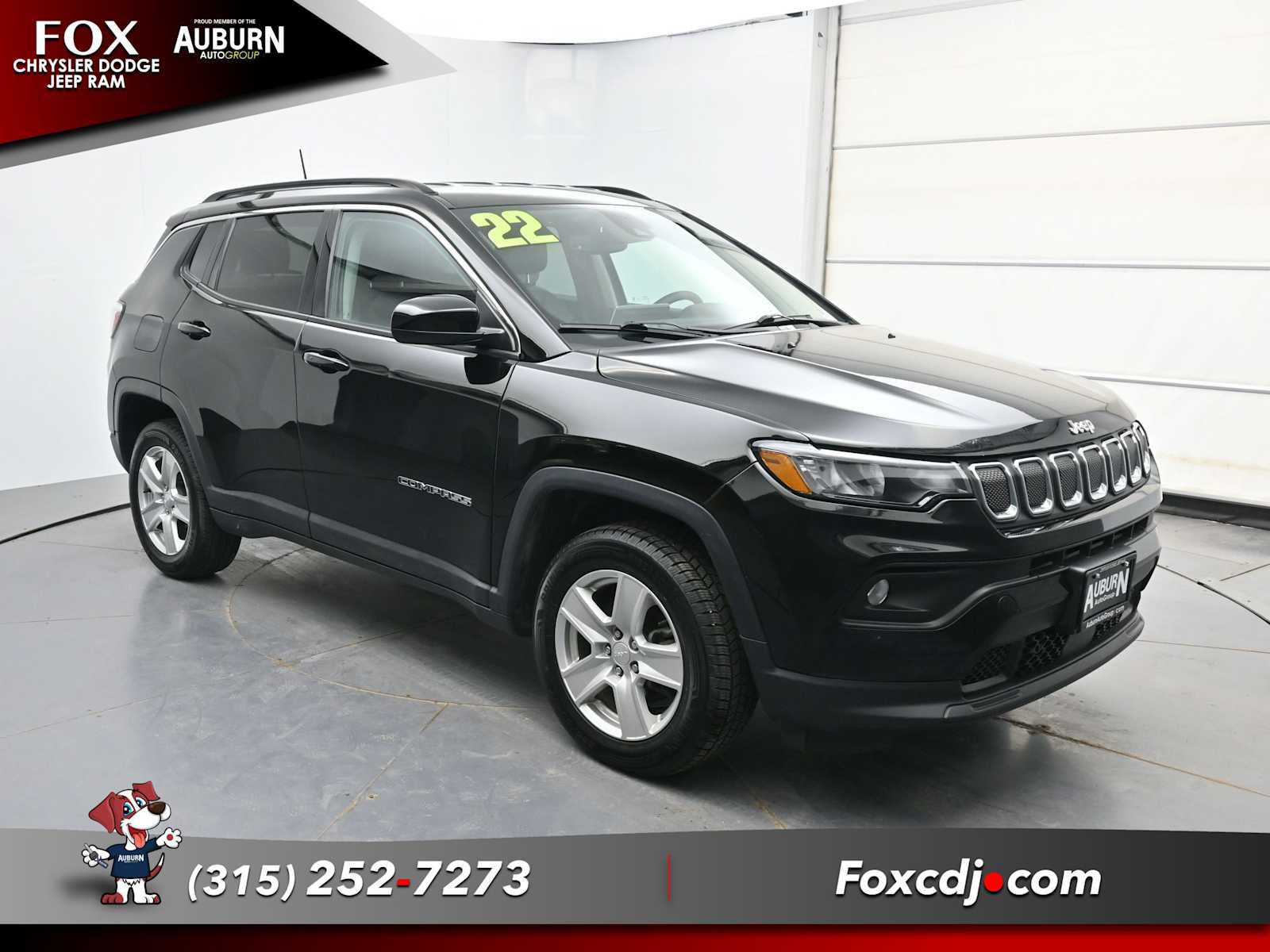Used 2022 Jeep Compass Latitude with VIN 3C4NJDBB9NT203102 for sale in Auburn, NY