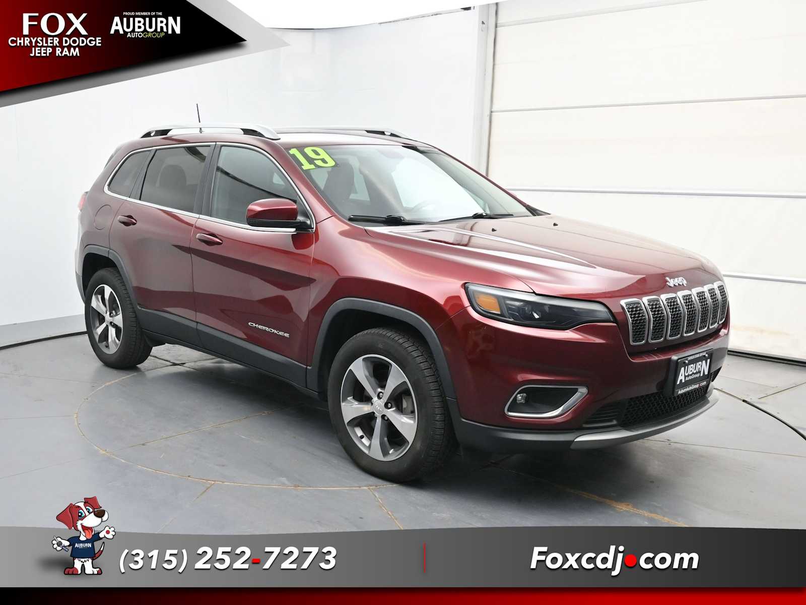 Used 2019 Jeep Cherokee Limited with VIN 1C4PJMDX6KD441296 for sale in Auburn, NY