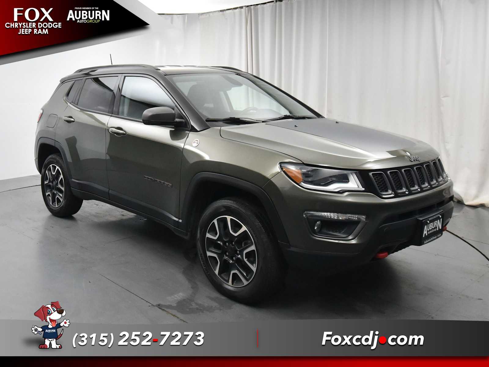 Used 2019 Jeep Compass Trailhawk with VIN 3C4NJDDB8KT781281 for sale in Auburn, NY