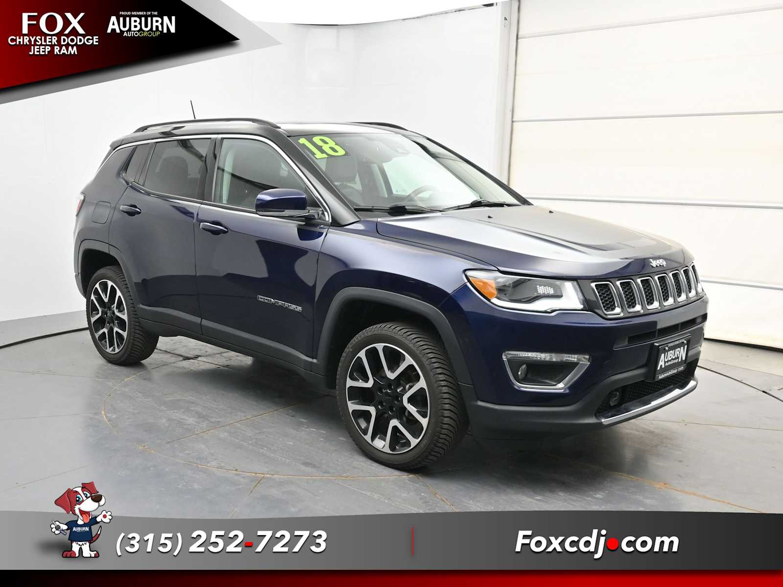 Used 2018 Jeep Compass Limited with VIN 3C4NJDCB8JT481031 for sale in Auburn, NY