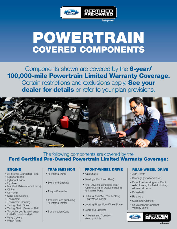 What does the ford certified limited powertrain warranty cover #1