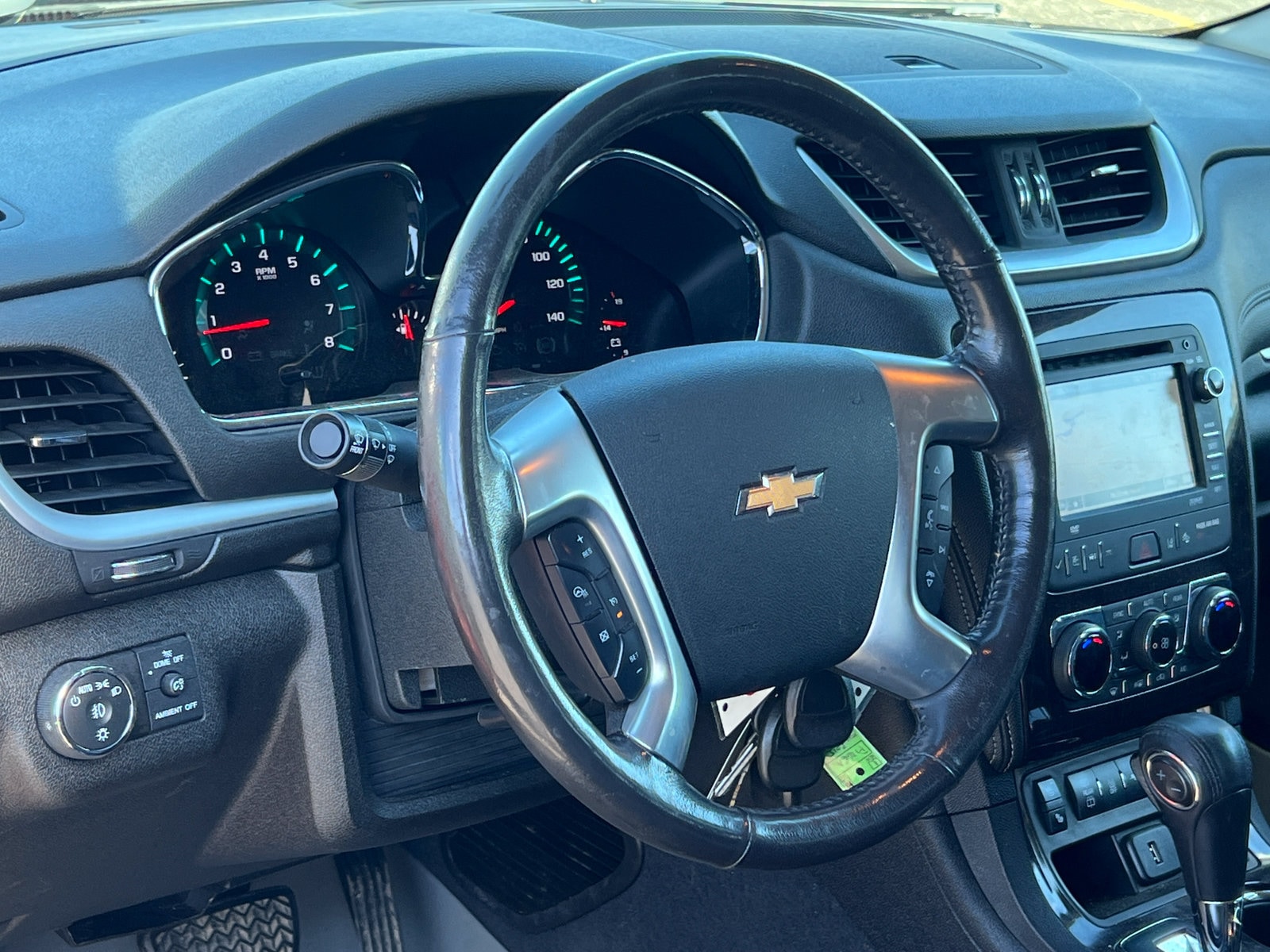 Used 2015 Chevrolet Traverse LTZ with VIN 1GNKVJKD1FJ283504 for sale in Greenville, MI