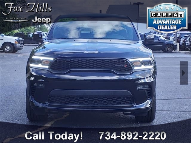 Used 2022 Dodge Durango GT with VIN 1C4RDJDG7NC135023 for sale in Plymouth, MI