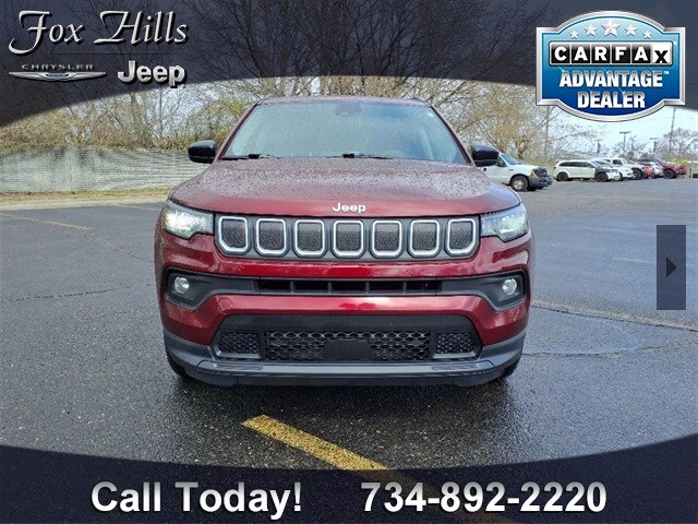 Certified 2022 Jeep Compass Latitude with VIN 3C4NJDBB9NT130717 for sale in Plymouth, MI