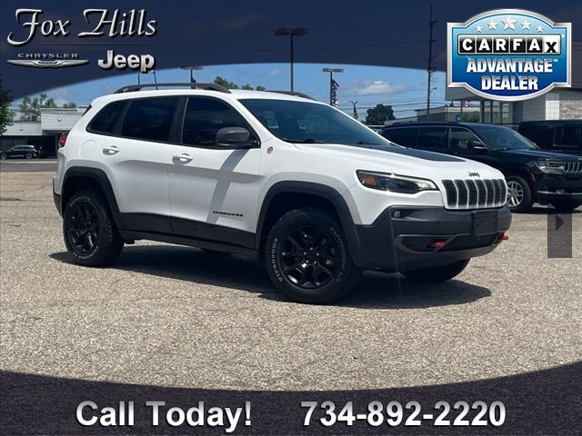 Certified 2020 Jeep Cherokee Trailhawk with VIN 1C4PJMBX0LD583163 for sale in Plymouth, MI