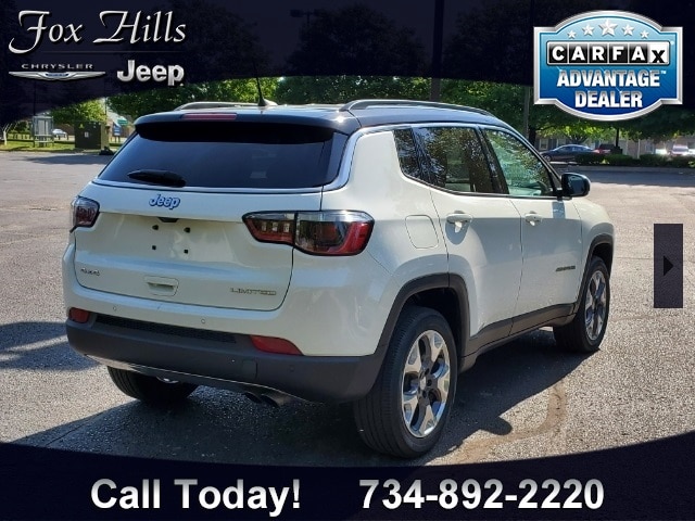 Used 2021 Jeep Compass Limited with VIN 3C4NJDCB1MT573201 for sale in Plymouth, MI