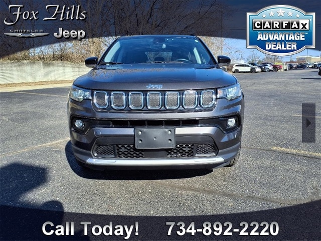 Used 2022 Jeep Compass Limited with VIN 3C4NJDCB6NT113615 for sale in Plymouth, MI