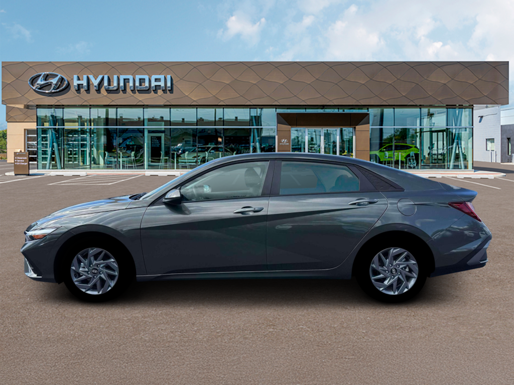 New 2026 Hyundai Elantra Hybrid Blue Sedan