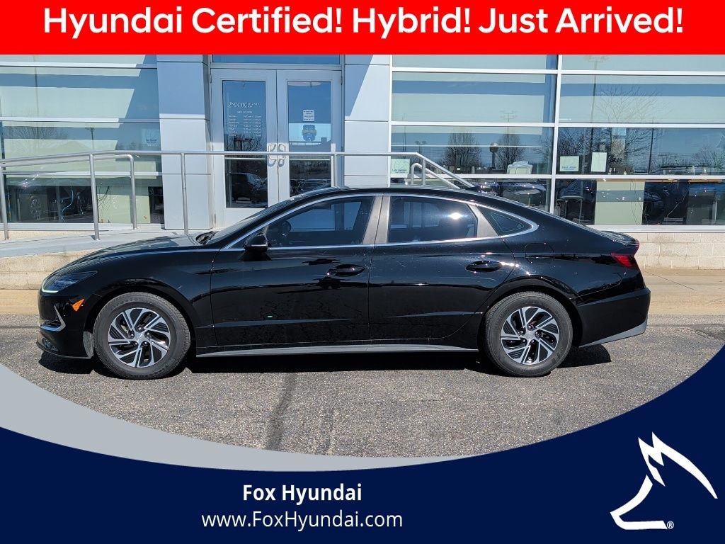 Certified 2023 Hyundai Sonata Hybrid Blue Sedan