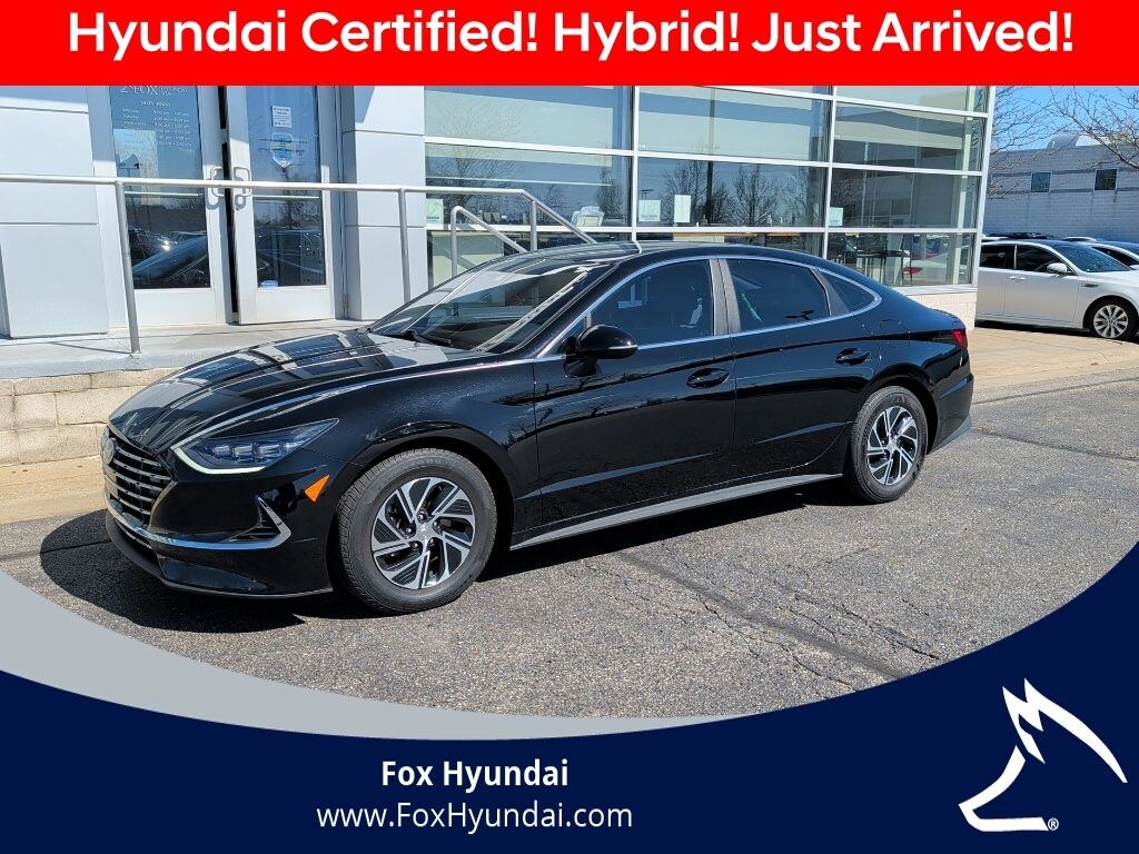 Certified 2023 Hyundai Sonata Hybrid Blue Sedan