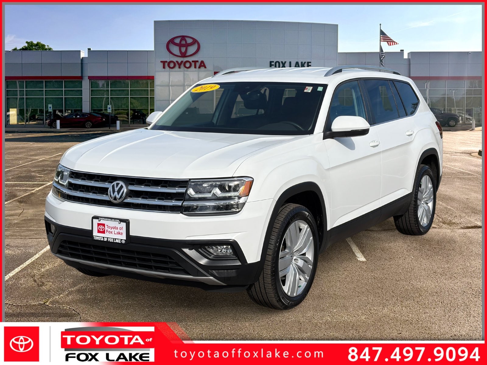 Used 2019 Volkswagen Atlas SE w/Tech with VIN 1V2UR2CA5KC573516 for sale in Fox Lake, IL