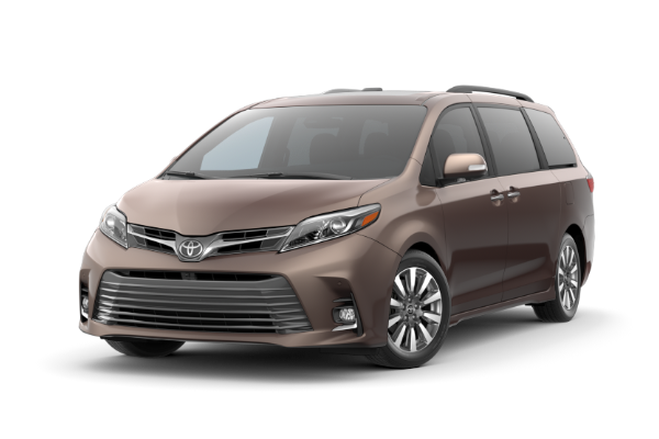 A brown 2019 Toyota Sienna Limited Premium