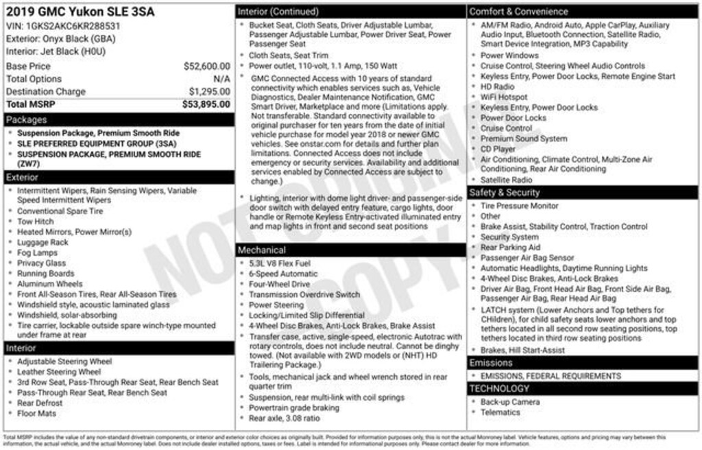 Used 2019 GMC Yukon SLE Sport Utility