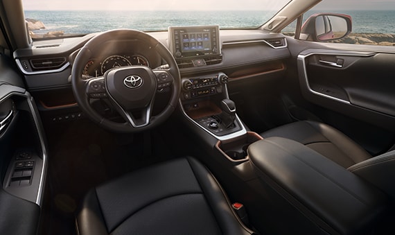 The dashboard on the 2019 Toyota RAV4