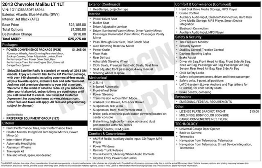 Used 2013 Chevrolet Malibu LT Sedan